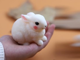 Molde silicona conejito agazapado 